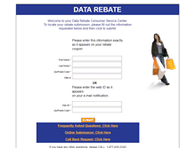 Tablet Screenshot of datarebate.com